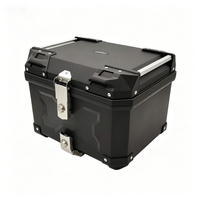 Coffre de rangement arrière rigide pour moto 45L, boîte de rangement arrière en plastique dur, coffre à dégagement rapide avec matériel de montage pour scooter, VTT