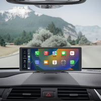 Écran tactile portable IPS 10,26 pouces pour voiture, système multimédia Android Auto CarPlay, rétroviseur avec caméra de recul et aide au stationnement