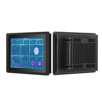 RCOMPT Mini PC Industrial Personalizado de 13.3 Pulgadas con Intel N300, Sin Ventilador, Monitor Táctil, Interfaces Seriales DVI, Altavoz, Caja de Computación de Borde con IA