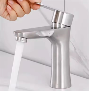 Amérique du Sud Vente chaude en acier inoxydable classique simple pont monté monotrou salle de bain mélangeur robinet de lavabo pour Villa - Product Image 2