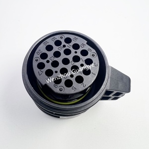 Zwarte 20-pins mannelijke auto-elektrische connector, waterdicht, ABS nylon behuizing, 6A nominale stroom, messing <span class=keywords><strong>model</strong></span> 1J0927320 voor auto's - Product Image 4