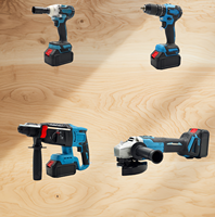 Ensemble d'outils électriques sans fil industriels professionnels clé électrique marteau perceuse meuleuse d'angle pioche pour ménage bricolage OEM