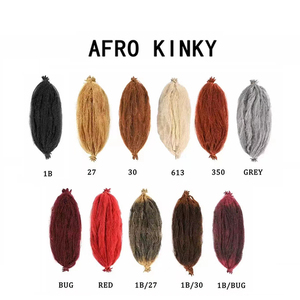 Gran oferta, Juego de 3 piezas, cabello sintético Afro Twist de 22 "a granel, 205g para Cuban Twist Locs, Pelo trenzado de ganchillo de mariposa, estilo versátil - Product Image 2