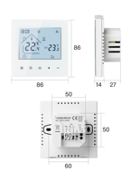 Beok zigbee thermostat d'ambiance numérique à écran tactile pour système de chauffage