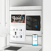 Enchufe Inteligente WiFi Tuya con USB Tipo-C, Carga Rápida, Monitoreo de Energía, Alcance de 5m, Sistema de Hogar Inteligente, Compatible con Alexa y Google Home, 13A 240V