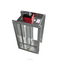 Amortisseur d'incendie rectangulaire galvanisé 70 °/280 ° personnalisable Systèmes de conduits de ventilation de soupape d'incendie d'échappement de fumée pour HVAC