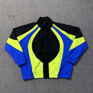 แจ็คเก็ตแฟชั่นแบรนด์สไตล์ยุโรป-อเมริกันแนวสตรีทเทรนดี้ ขายส่ง ดีไซน์สีบล็อก น้ำหนักเบา ระบายอากาศได้ดี สวมใส่สบาย ทรงหลวม - Product Image 3