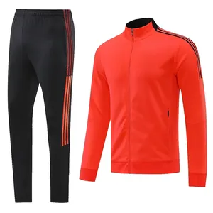 Neues Design Fußball uniform Jacken und Hosen Jogging anzug Männer trainieren Fußball Fußball Trainings anzüge