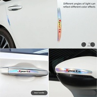 TECKZOOM Nouveaux autocollants de protection pour poignées de porte de voiture en silicone gravées au laser, protection des bords de porte, résistants aux rayures et aux chocs, garniture de carrosserie, garantie 6 mois