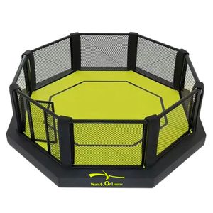 Ráp tiết kiệm không gian có thể gập lại MMA Octagon lồng Thiết kế cáp với cạnh Tranh vải MMA lồng 6x6 - Product Image 4