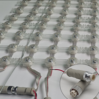 Écran LED maillé extérieur RGB haute luminosité DMX512 IP66 P31.5, points lumineux, Ra80, corps de lampe en matériau PC, garantie de 2 ans