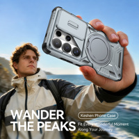 Nouvelle coque de téléphone magnétique avec béquille pour Samsung S26 S25 Ultra, étui antichoc avec protection coulissante pour appareil photo pour Galaxy A17 A27 A37 A57