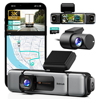 Cámara para Vehículo Botslab 4CH Multicanal con Pantalla Táctil, Doble Lente, Cámara Trasera, Monitor de Estacionamiento, Visión Nocturna, EDR, Impermeable, 1080p IPS G980H