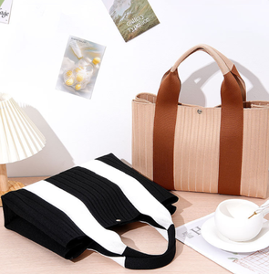 Sac à main tricoté robuste, sac de courses en toile, sac pour femme, sac de courses pour les trajets quotidiens - Product Image 1