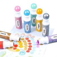 Dabbers de peinture brillants de 60 ml, grand format, design baril, adaptés aux enfants, MOQ flexible, pour jeux de bingo et peinture par points