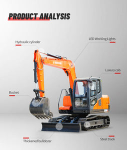 Máy Xúc 10 Tấn Giá Bao Nhiêu? Máy Đào Đuôi Không 9 Tấn Máy Đào Mini Xích Nhanh <span class=keywords><strong>2</strong></span>,100 Giờ Với Nhiều Máy Đào MINI Để Bán - Product Image 2