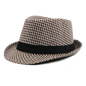Custom <b>Mens</b> <b>Fedora</b> <b>Hats</b> Wholesale Unisex Houndstooth <b>Fedora</b> <b>Hats</b> Women - Product Image 2