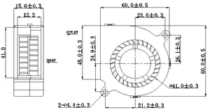 YCCFAN 공장 브러시리스 에어 쿨러 팬 60x60x15mm 60mm 12v 24v DC 미니 소형 축 팬