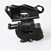 Excavator Tilt Rotator Quick Coupler 5-9 Ton, Hydraulic Rotating Release Hitch dengan Aksesoris Pemasangan Lengkap