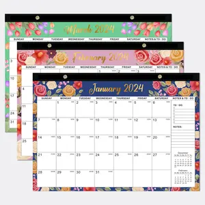 Myway 2023 grosir sesuai pesanan desain baru rumah kantor koil ganda kalender buku jadwal dinding Desktop kreatif kalender sederhana