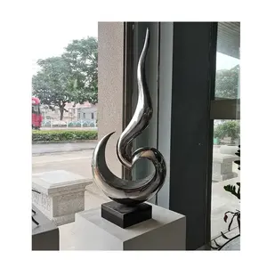 Innen abstrakte Metall Edelstahl Kunst Skulptur für Wohnkultur