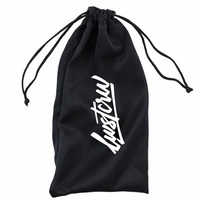 Pochette pour lunettes de soleil, impression à chaud, Logo personnalisé à cordon de serrage, pochette en microfibre souple et noire, 50 pièces