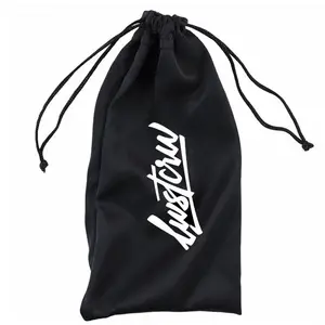 الترويجية الساخنة ختم شعار مخصص الحقيبة الرباط حقيبة الحقيبة لينة نسيج من الميكروفيبر باللون الأسود النظارات الشمسية الحقيبة