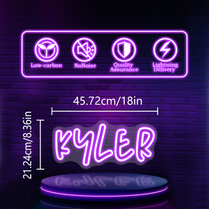 Luces LED de neón y letreros de neón con diseño personalizado gratuito. Letreros de neón LED personalizados disponibles para uso comercial, fiestas de cumpleaños y el hogar. - Product Image 2