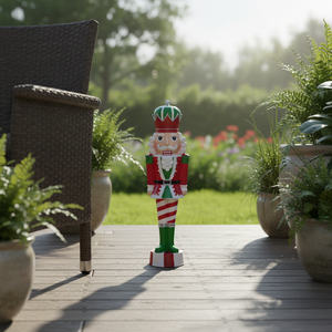 Vente Flash : Figurine de Noël à LED solaire en plastique, motif rayé, village de Noël, <span class=keywords><strong>casse</strong></span>-<span class=keywords><strong>noisette</strong></span> à menthe, décoration de jardin de Noël - Product Image 4