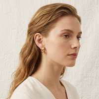 Boucles d'oreilles clips en laiton plaqué or de luxe, torsadées et épaisses, pour femme, invisibles et sans douleur, bijoux statement en forme de spirale anti-moustiques
