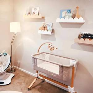 <b>Wall</b> <b>Mounted</b> Storage <b>Shelf</b> For Children's Room Solid Wood Floating Rack Rectangle Shape Screw Embedded Installation - Product Image 3