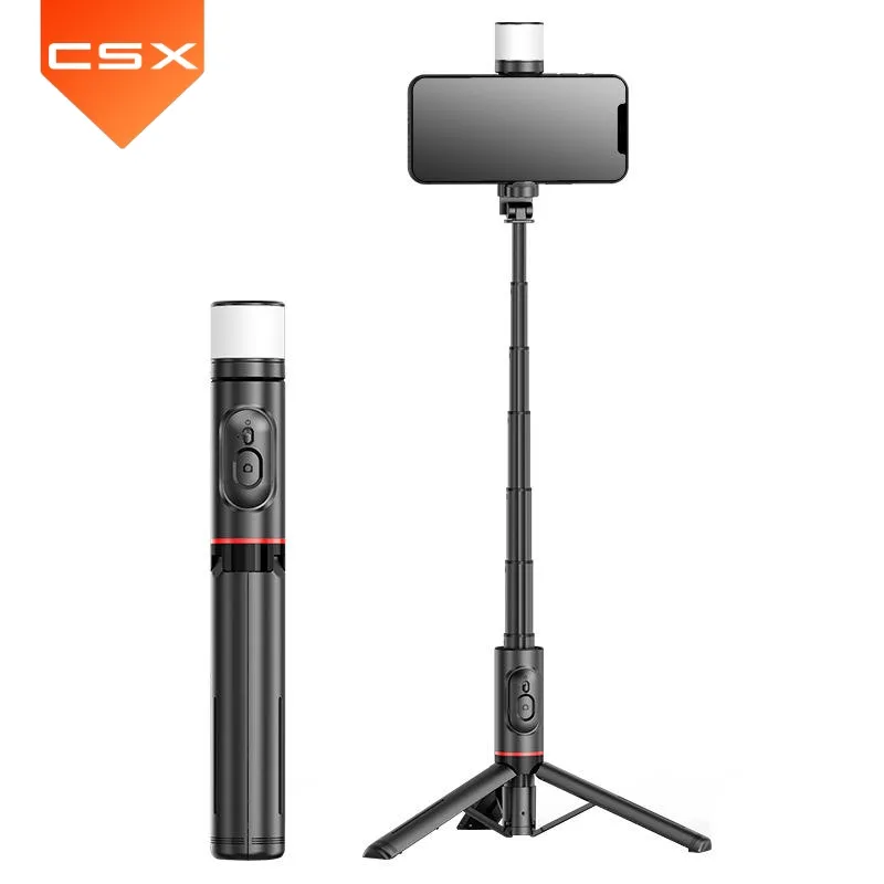 CSX CS12s taşınabilir All-in One gizli tasarım dönebilir dolgu açık mavi-diş Tripod Selfie sopa Tripod