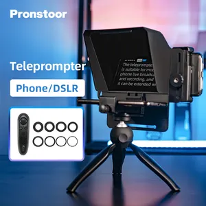 Pronstoor电话和DSLR录制迷你提词器便携式铭记员移动提词器视频带遥控器