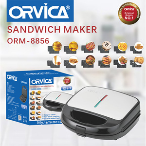 ORVICA Cross-Border European Standard Sandwich <b>Maker</b>, Multifunctional Kitchen and Home Use, 12-in-1 <b>Waffle</b> Breakfast <b>Maker</b> - Product Image 3