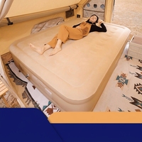 Matelas pneumatique gonflable automatique en polaire épaisse imperméable pour deux personnes, camping en plein air, design pliable facile, capacité de charge de 450 kg