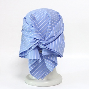 2026 Populaire pour femmes, style urbain personnalisé, turban triangulaire, bonnet doux à rayures, bord incurvé, <span class=keywords><strong>foulard</strong></span> à nouer, casquette-<span class=keywords><strong>foulard</strong></span> - Product Image 2