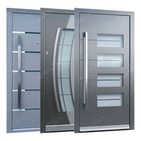 Porte de garage en alliage d'aluminium et polymère avec isolation acoustique, ouverture par déplacement, design chinois pour usage commercial