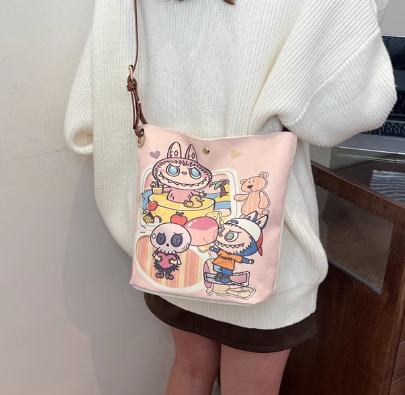 Pink brag crossbody bag
