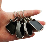 Llavero de moda Wsnbwye con Bluetooth, divertido, de moissanita, tipo placa de identificación para perro, CHAVEIRO, para sublimación DIY, con forma de hueso