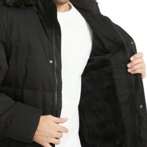 Supplier OEM Custom Design New Winter High Neck Zip Knitted Spliced <b>Jacket</b> Men's Slim Puffer <b>Jacket</b> - Product Image 4