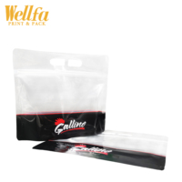 Impression personnalisée microwaveable sac cornue pochette d'emballage de poulet avec fermeture éclair