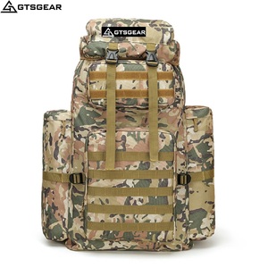 กระเป๋าเป้สะพายหลังสำหรับตั้งแคมป์กลางแจ้งอเนกประสงค์ขนาดใหญ่มีซิปสำหรับเดินป่าปีนเขาดีไซน์ลายพราง - Product Image 4