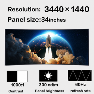 LM340UW2-SSA1 34 นิ้ว 3440x1440 จอแสดงผล LCD สำหรับจอคอมพิวเตอร์หน้าจอเดิม - Product Image 2
