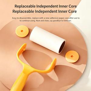 Tearable <b>Lint</b> <b>Roller</b> with Replaceable Refills, Portable Sticky <b>Lint</b> Remover <b>Roller</b> for Clothes, Pet Hair, Dust Removal, Home - Product Image 4