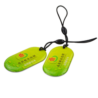 Prix usine haute sécurité NFC époxy étiquette RFID porte-clés RFID inscriptible porte-clés avec anneau