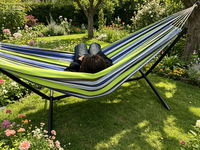 Support universel pour hamac, structure métallique réglable pour hamacs simples/doubles, pour intérieur/extérieur, jardin, patio, camping