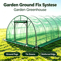 Serre tunnel en plastique PE 300x300x200 professionnelle de Chine, écologique, pour jardin, avec structure métallique traitée sous pression