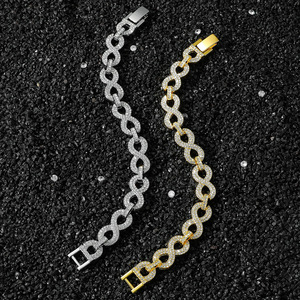 2026 Hot Selling Personalization Simple Design Alloy <b>Infinity</b> Symbol Chain <b>Bracelet</b> Hiphop Style Men's <b>Bracelets</b> Fashion Jewelry - Product Image 3