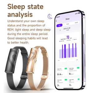Pulsera Inteligente sin Pantalla para Parejas, Monitor de Frecuencia Cardíaca y Oxígeno en Sangre <span class=keywords><strong>24H</strong></span>, 45 Días de Autonomía, Resistente al Agua - Product Image 3