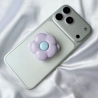 Support de téléphone portable universel rétractable 3D en forme de fleur avec miroir, adhésif, support de bureau portable